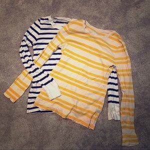 Striped long sleeve shirts